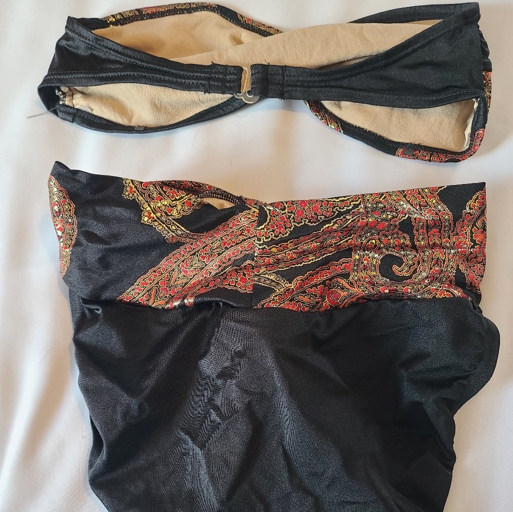 Pierre Cardin Juniors Black/Gold Bikini Size 10 - Picture 4 of 5
